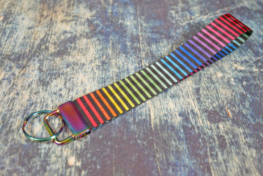 pride rainbow key lanyard