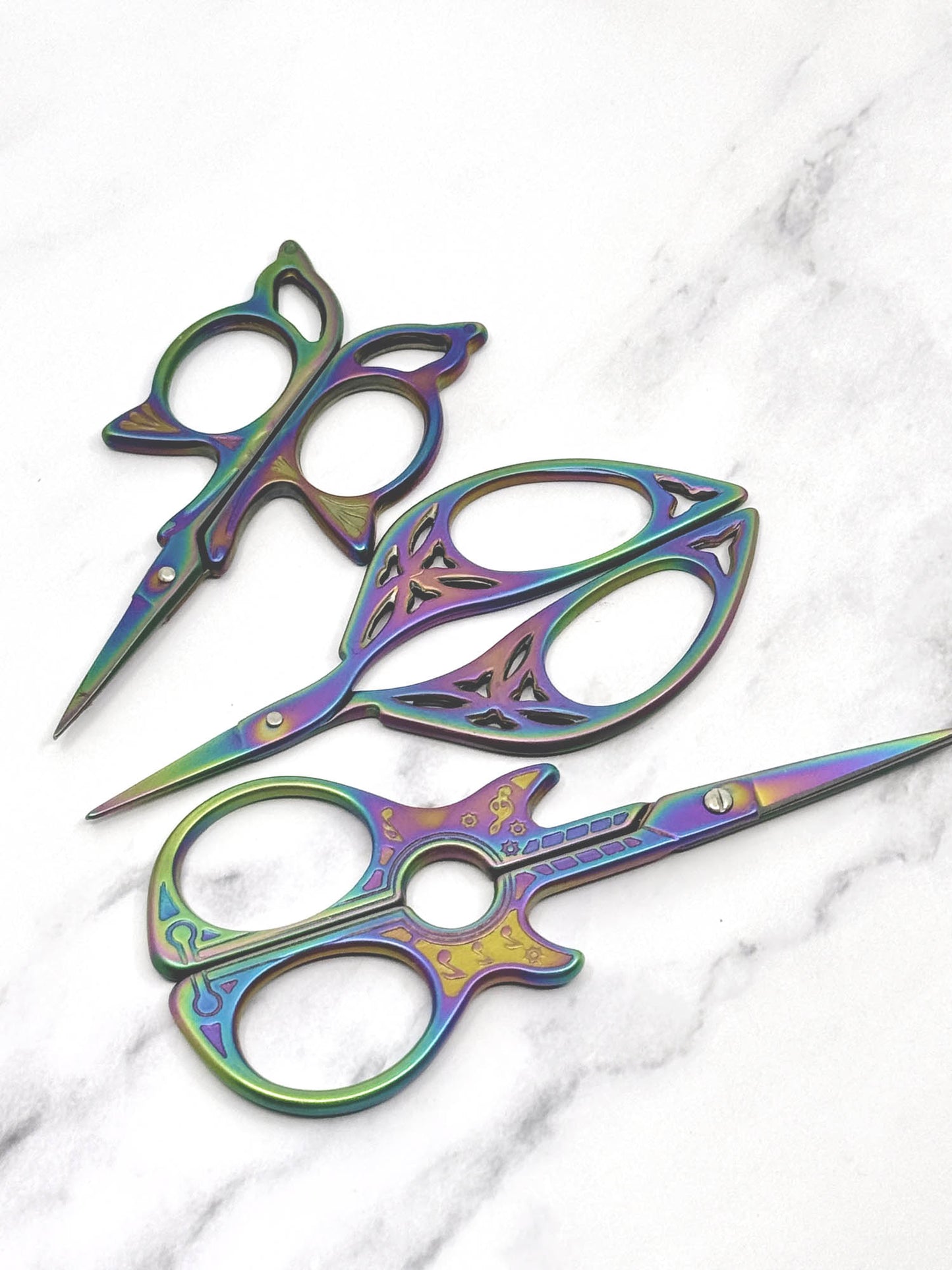 Rainbow Scissors | Embroidery Scissors | - Guitar, Butterfly, Art Deco