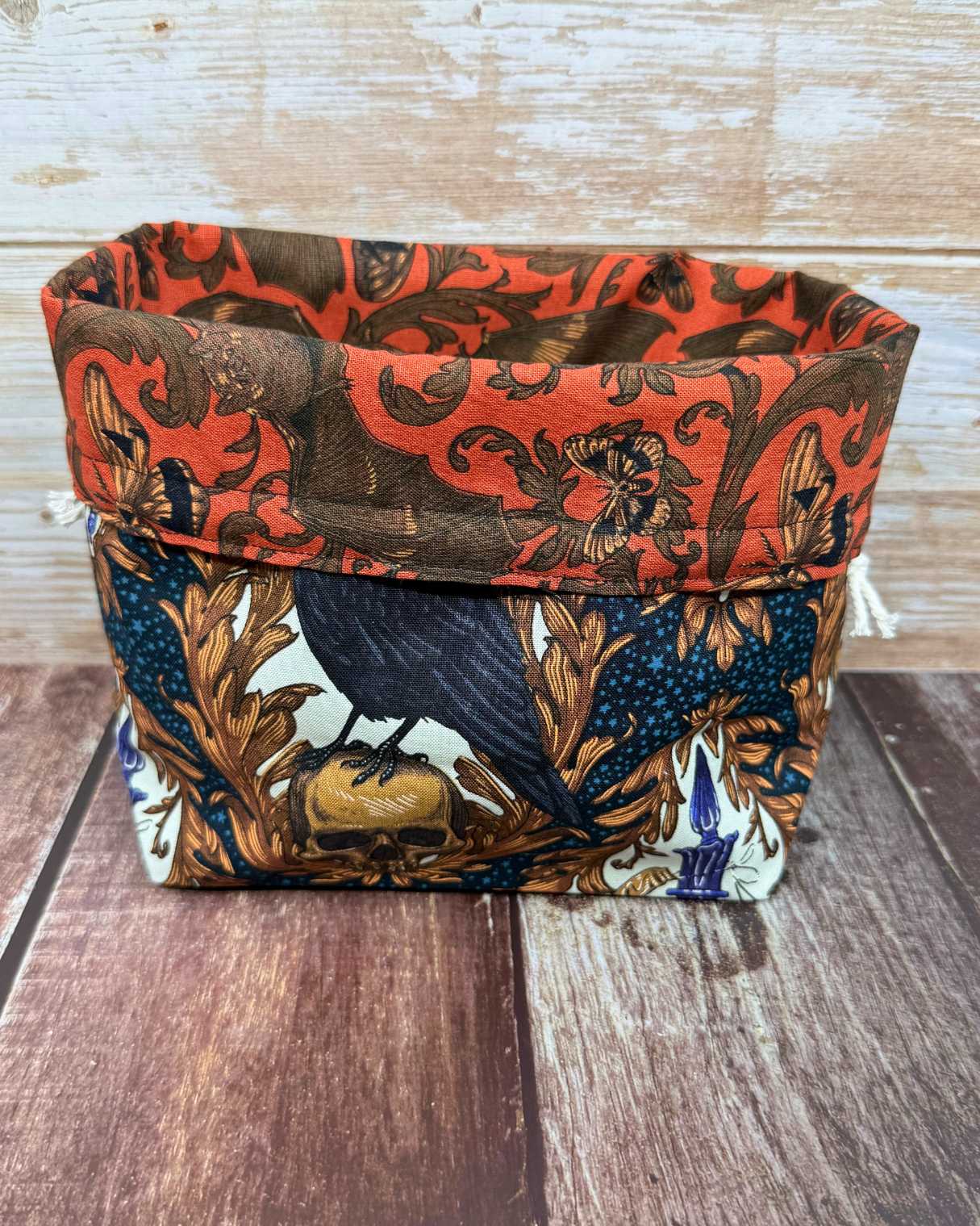 Medium Drawstring Project Bag - Crows and Poison