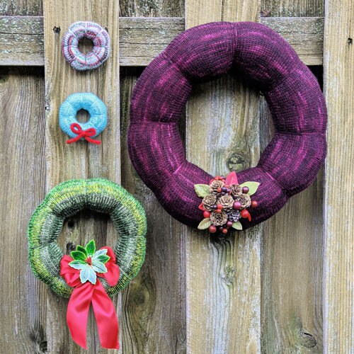 Knitted wreath
