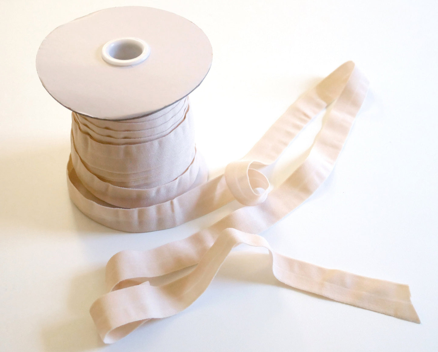 3/4" Fold Over Elastic - Matte Vanilla -5 yards