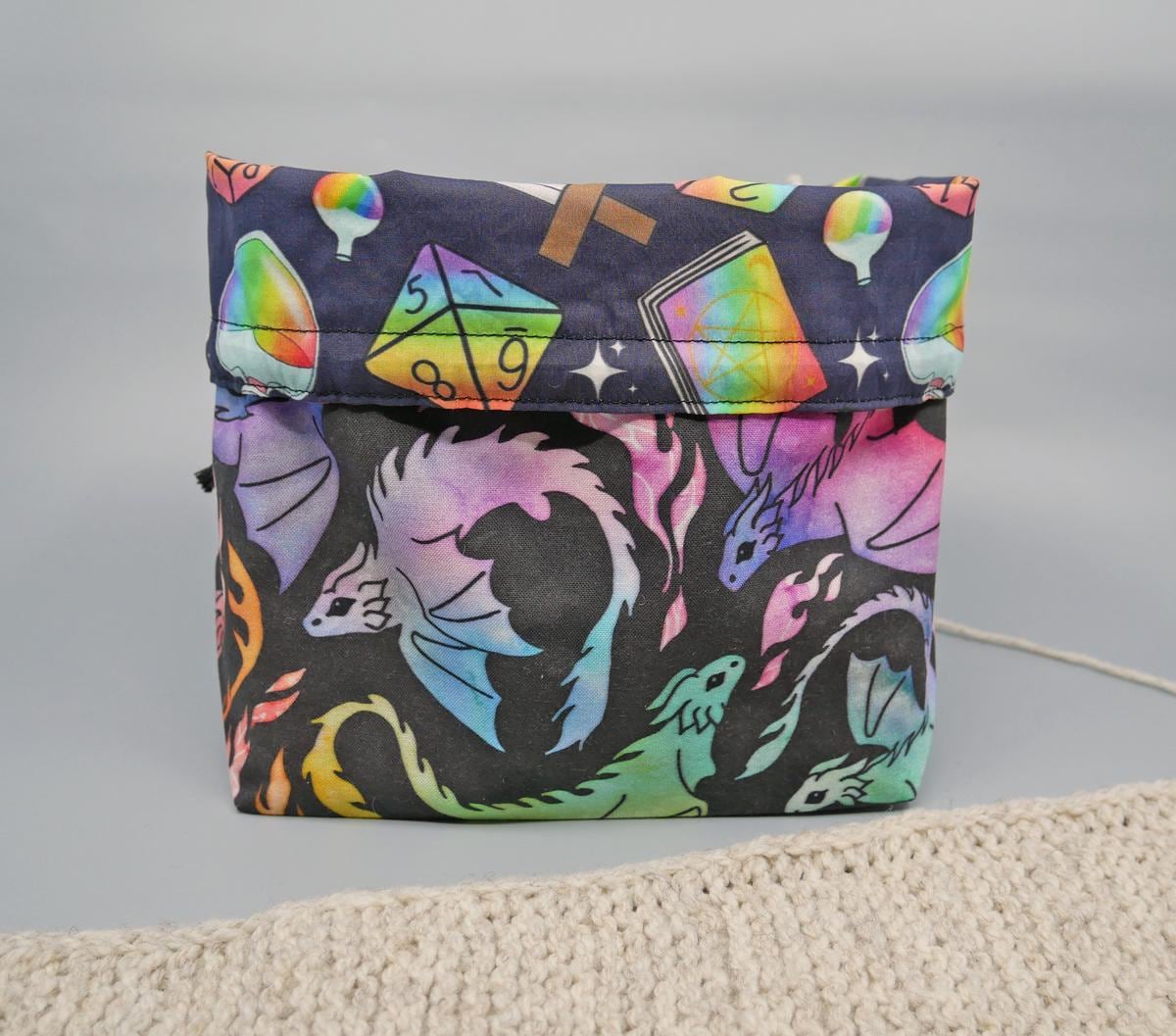 Medium Drawstring Project Bag - Dragons