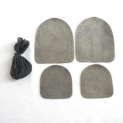 Gray Fiber Trends Suede 2-Piece Slipper Bottoms