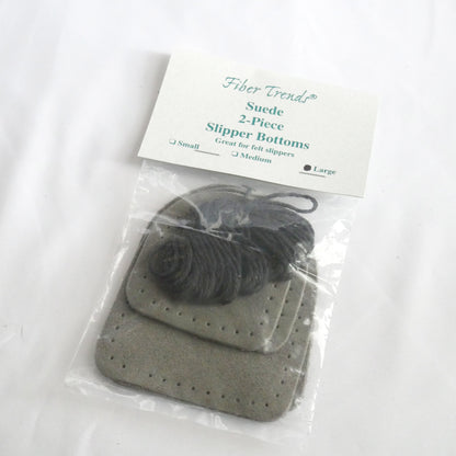 Gray Fiber Trends Suede 2-Piece Slipper Bottoms