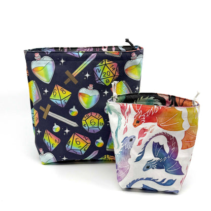 Drawstring Bag | Yarn Bowl | Project Bag | Dice Bag - Dragon