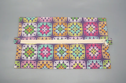 granny square expandable zipper bag