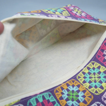 granny square expandable zipper bag