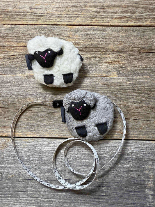 Sheep Retractable Tape Measure - white or gray