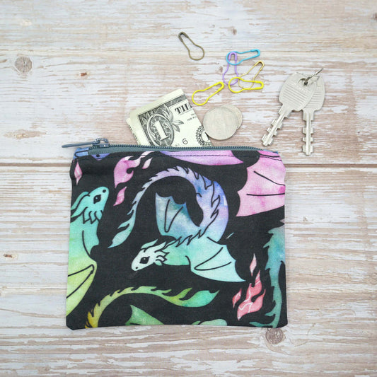 rainbow dragon dice bag or zippered pouch