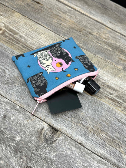 Small Coin Purse, Mini Pouch - Carpe Noctem Cats