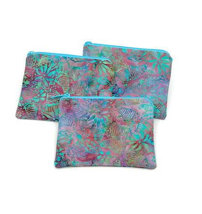 Small Coin Purse, Mini Pouch - Batik