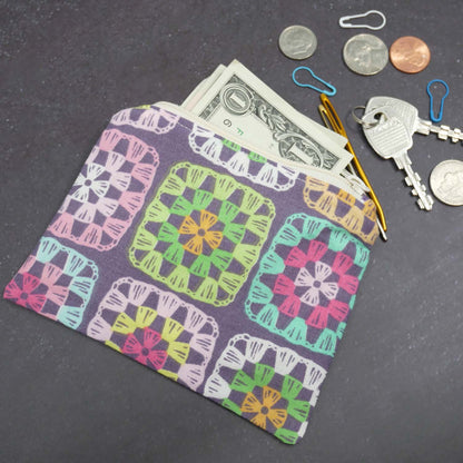 Granny Square zippered notions pouch