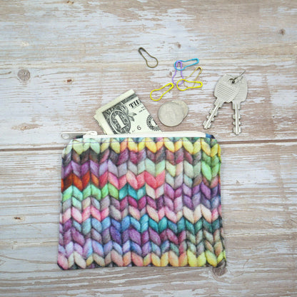 stockinette print notions bag