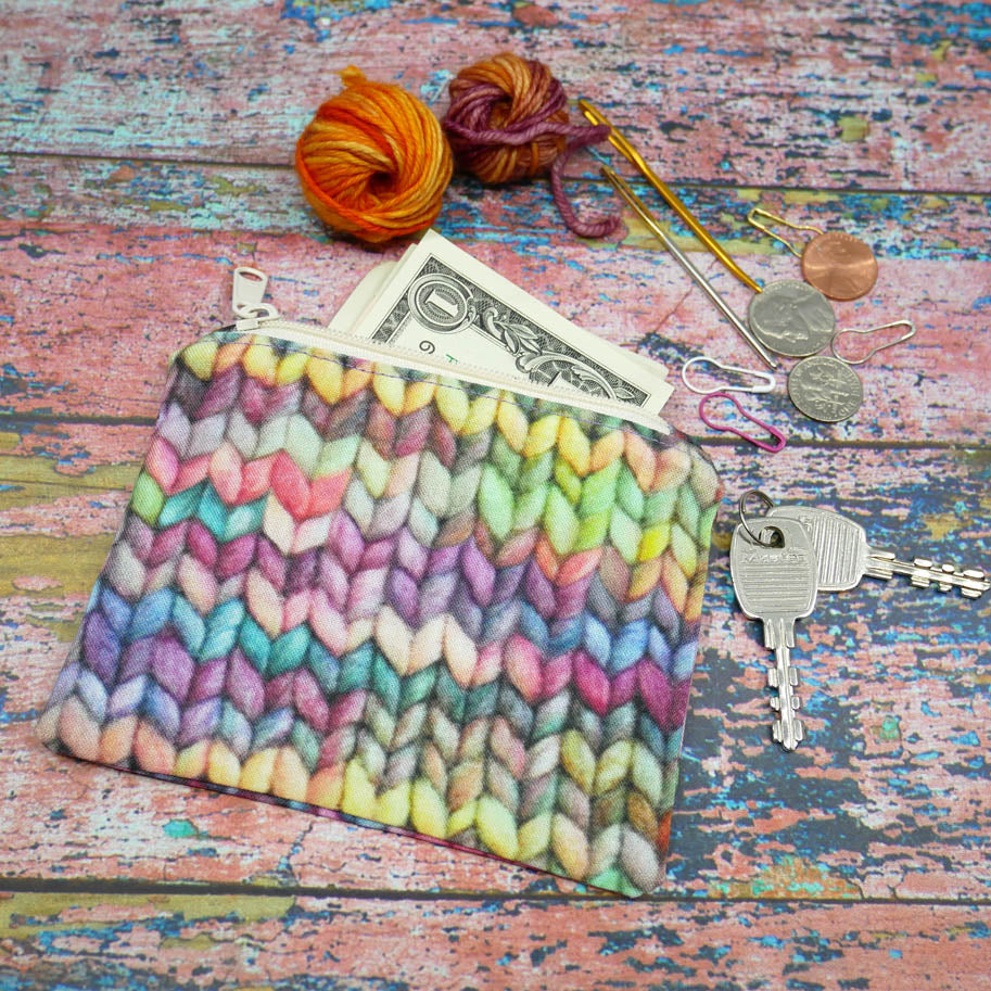 stockinette print notions bag