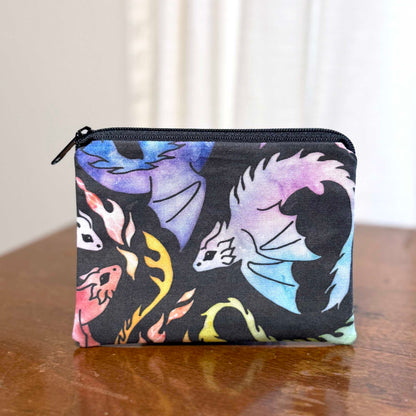 Small Coin Purse, Mini Pouch - Dragons