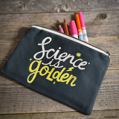 Zippered Canvas Pouch - Swears and Affirmations