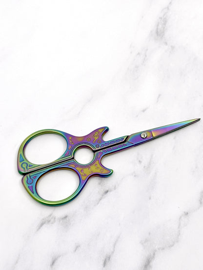 Rainbow Scissors | Embroidery Scissors |  - Guitar, Butterfly, Art Deco