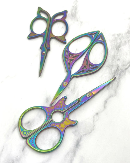Rainbow Scissors | Embroidery Scissors |  - Guitar, Butterfly, Art Deco
