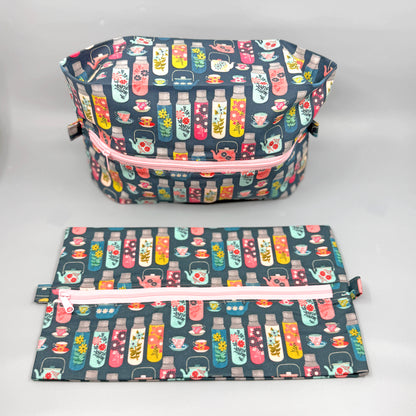 Restocking Soon - Expandable Project Bag - Teapot and Coffee Carafe