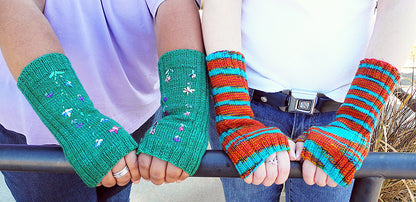 Fingerless mitts knitting pattern