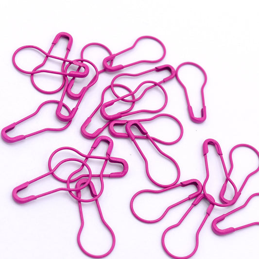 Fuchsia - Bulb Safety Pin Locking Stitch Markers