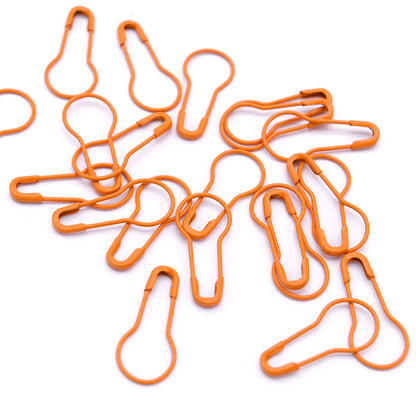 Orange - Bulb Safety Pin Locking Stitch Markers