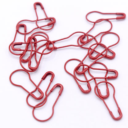 Red - Bulb Safety Pin Locking Stitch Markers