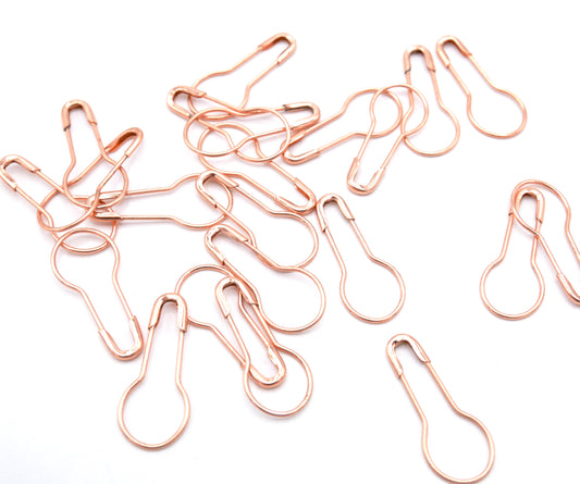 rose gold stitch markers