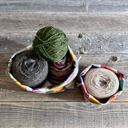 Drawstring Bag | Yarn Bowl | Project Bag | Dice Bag - Teacup