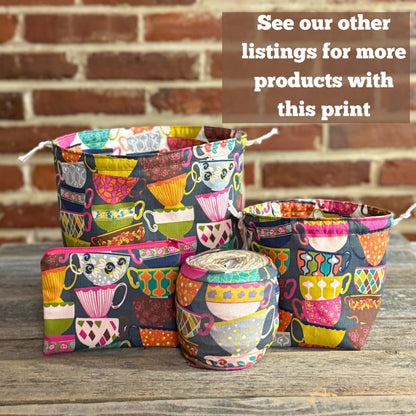 Small Coin Purse, Mini Pouch - Teacups