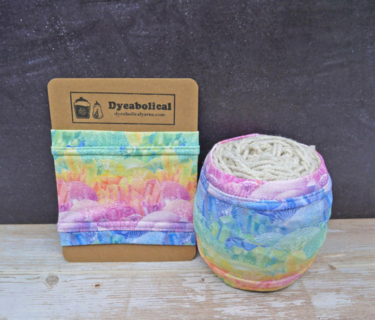 rainbow crystals yarn sleeve 
