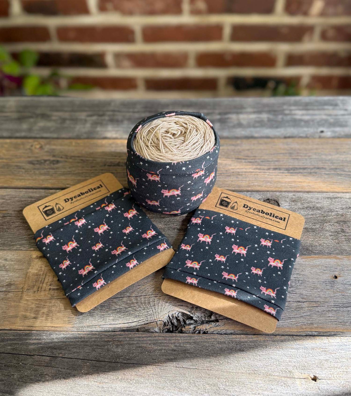 Yarn Sleeve - Rainbow Galaxy Cat