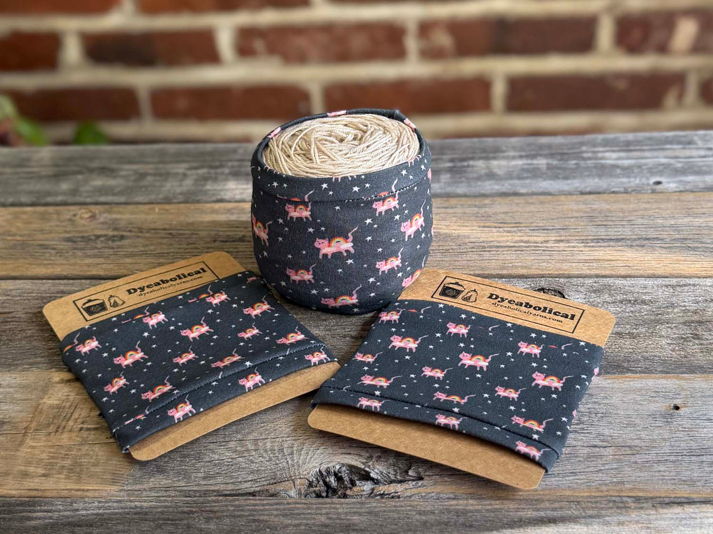 Yarn Sleeve - Rainbow Galaxy Cat