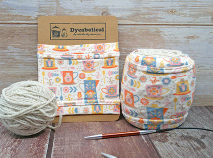 tea or coffee print yarn holder