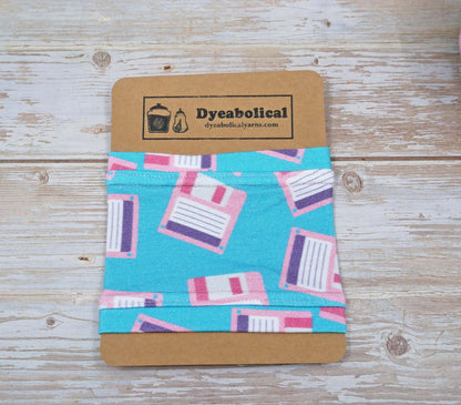 1980s floppy disk yarn cozy