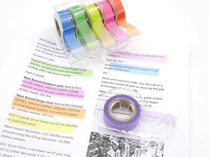 clear washi tape for highlighting
