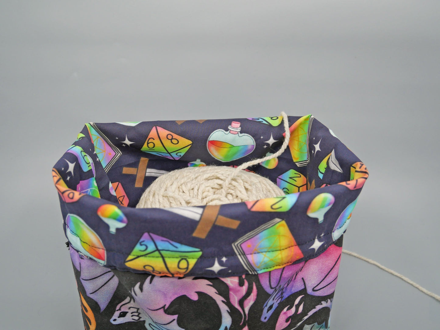 Medium Drawstring Project Bag - Dragons